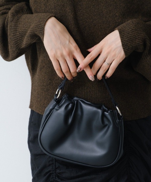 Kastane（カスタネ）の「【WEB・一部店舗限定】2WAYタックショルダーBAG（ショルダーバッグ・レディース・ピンク/アイボリー/ブラック・FREE）」の3枚目の写真