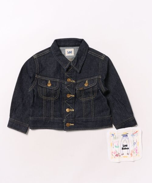 Lee（リー）の「Lee/リー【110-160cm】キッズ ライダースジャケット 天然素材綿100％（デニムジャケット・キッズ・インディゴブルー/ブルー/ライトインディゴブルー・120/140/150/130/110）」の4枚目の写真