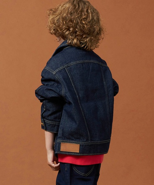 Lee（リー）の「Lee/リー【110-160cm】キッズ ライダースジャケット 天然素材綿100％（デニムジャケット・キッズ・インディゴブルー/ブルー/ライトインディゴブルー・120/140/150/130/110）」の19枚目の写真