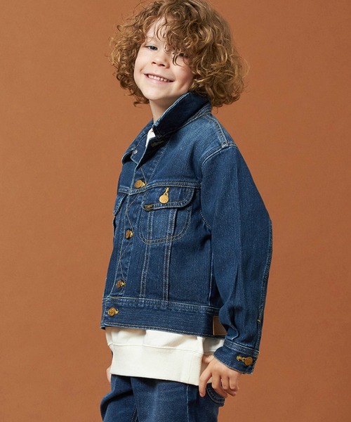 Lee（リー）の「Lee/リー【110-160cm】キッズ ライダースジャケット 天然素材綿100％（デニムジャケット・キッズ・インディゴブルー/ブルー/ライトインディゴブルー・120/140/150/130/110）」の16枚目の写真