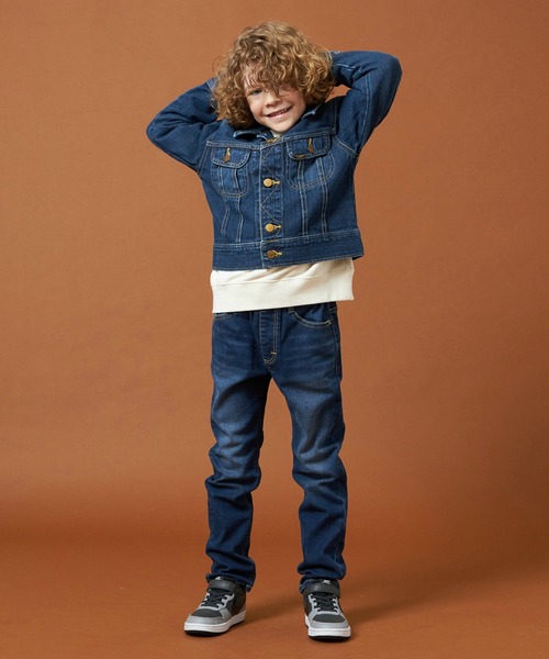 Lee（リー）の「Lee/リー【110-160cm】キッズ ライダースジャケット 天然素材綿100％（デニムジャケット・キッズ・インディゴブルー/ブルー/ライトインディゴブルー・120/140/150/130/110）」の18枚目の写真