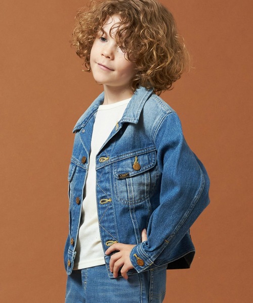 Lee（リー）の「Lee/リー【110-160cm】キッズ ライダースジャケット 天然素材綿100％（デニムジャケット・キッズ・インディゴブルー/ブルー/ライトインディゴブルー・120/140/150/130/110）」の12枚目の写真