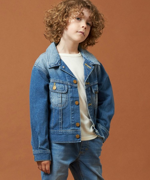 Lee（リー）の「Lee/リー【110-160cm】キッズ ライダースジャケット 天然素材綿100％（デニムジャケット・キッズ・インディゴブルー/ブルー/ライトインディゴブルー・120/140/150/130/110）」の13枚目の写真