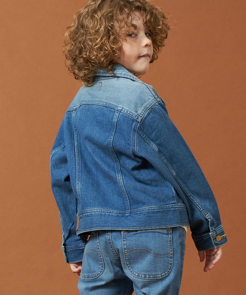 Lee（リー）の「Lee/リー【110-160cm】キッズ ライダースジャケット 天然素材綿100％（デニムジャケット・キッズ・インディゴブルー/ブルー/ライトインディゴブルー・120/140/150/130/110）」の10枚目の写真