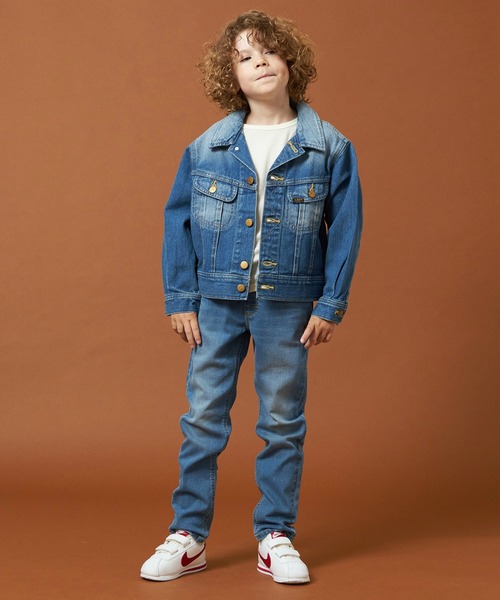 Lee（リー）の「Lee/リー【110-160cm】キッズ ライダースジャケット 天然素材綿100％（デニムジャケット・キッズ・インディゴブルー/ブルー/ライトインディゴブルー・120/140/150/130/110）」の15枚目の写真