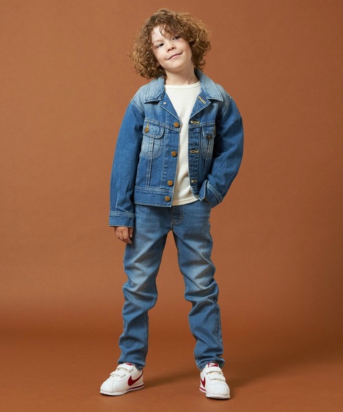 Lee（リー）の「Lee/リー【110-160cm】キッズ ライダースジャケット 天然素材綿100％（デニムジャケット・キッズ・インディゴブルー/ブルー/ライトインディゴブルー・120/140/150/130/110）」の11枚目の写真