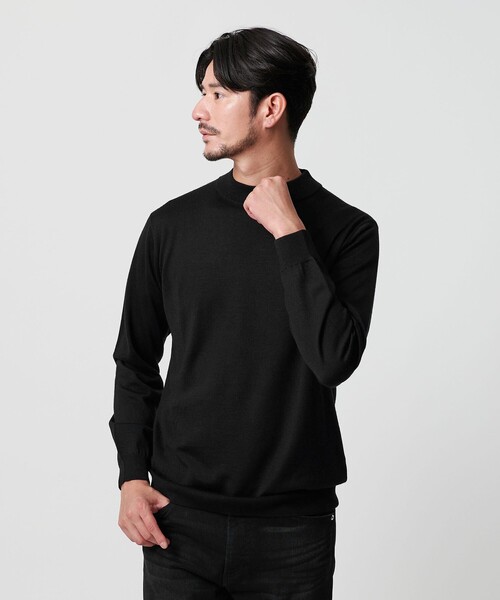 ちーちゃま　ウールクルーネックジャケット　チャコール WEB限定 WARDROBE SMART】マシーンウォッシャブル ウールミックス