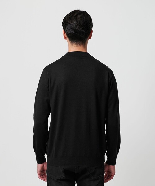 【新品未使用】ユナイテッドアローズ　トレーナー黒 WEB限定 WARDROBE SMART】マシーンウォッシャブル ウールミックス