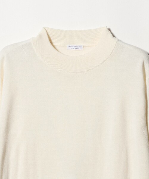 BEAUTY&YOUTH UNITED ARROWS（ビューティーアンドユースユナイテッドアローズ）の「【WEB限定 WARDROBE SMART】マシーンウォッシャブル ウールミックス ジャケット クルーネック（ニット/セーター・メンズ・ホワイト/ライトグレー/ブラック・XL/L/M/S）」の6枚目の写真