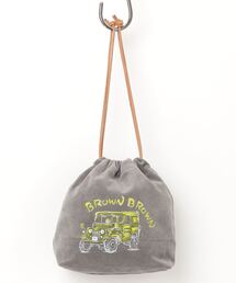BrownBrown（ブラウンブラウン）の「【BrownBrown】ブラウンブラウン/ P,Sペイント巾着バック（ショルダーバッグ）」