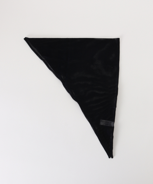 FRAMeWORK（フレームワーク）の「SIMONE WILD/シモーネ ワイルド メッシュベルベットトライアングルスカーフ（バンダナ/スカーフ・レディース・ネイビー・FREE）」の2枚目の写真