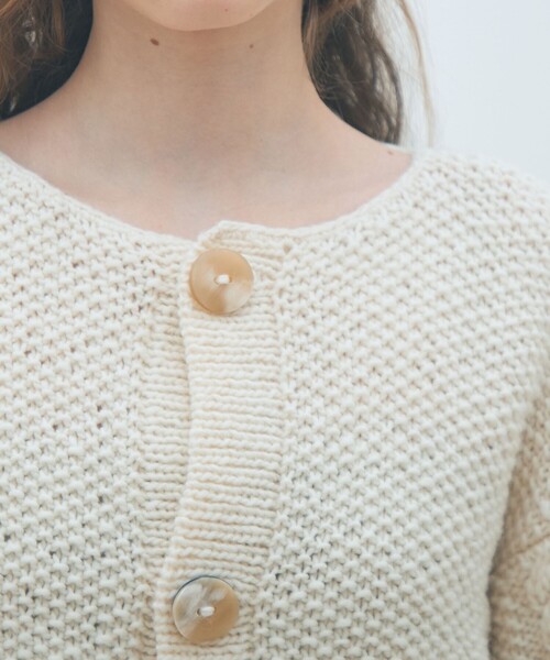 MACPHEE アイボリー カーディガン ハンドニット ショートカーディガン（カーディガン/ボレロ）｜MACPHEE
