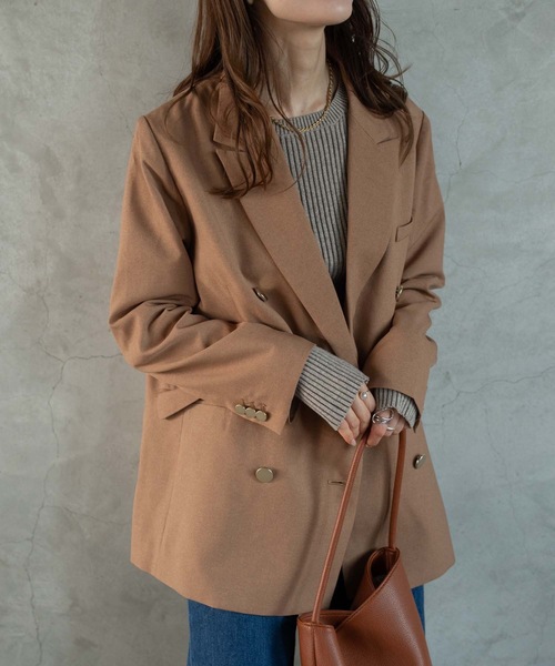 ダブルブレストブレザー/テーラードジャケット（テーラードジャケット