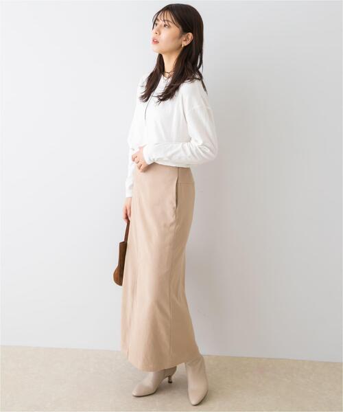 URBAN RESEARCH ROSSO WOMEN（アーバンリサーチ　ロッソ）の「F by ROSSO　ソフトウォームオーバーロンTEE（Tシャツ/カットソー・レディース・モカ/オフホワイト/ブラック・FREE）」の8枚目の写真