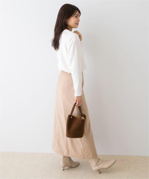 URBAN RESEARCH ROSSO WOMEN（アーバンリサーチ　ロッソ）の「F by ROSSO　ソフトウォームオーバーロンTEE（Tシャツ/カットソー・レディース・モカ/オフホワイト/ブラック・FREE）」の9枚目の写真