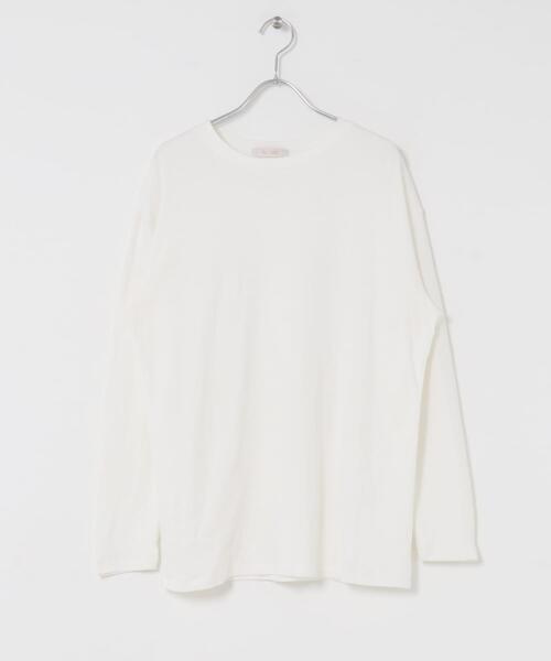 URBAN RESEARCH ROSSO WOMEN（アーバンリサーチ　ロッソ）の「F by ROSSO　ソフトウォームオーバーロンTEE（Tシャツ/カットソー・レディース・モカ/オフホワイト/ブラック・FREE）」の10枚目の写真