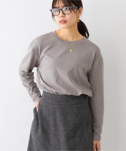 URBAN RESEARCH ROSSO WOMEN（アーバンリサーチ　ロッソ）の「F by ROSSO　ソフトウォームオーバーロンTEE（Tシャツ/カットソー・レディース・モカ/オフホワイト/ブラック・FREE）」の13枚目の写真