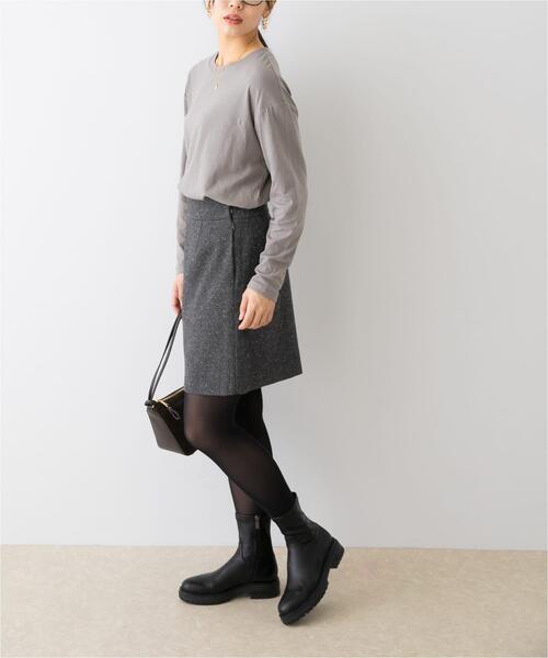 URBAN RESEARCH ROSSO WOMEN（アーバンリサーチ　ロッソ）の「F by ROSSO　ソフトウォームオーバーロンTEE（Tシャツ/カットソー・レディース・モカ/オフホワイト/ブラック・FREE）」の15枚目の写真