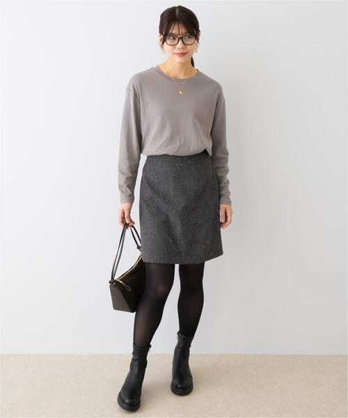 URBAN RESEARCH ROSSO WOMEN（アーバンリサーチ　ロッソ）の「F by ROSSO　ソフトウォームオーバーロンTEE（Tシャツ/カットソー・レディース・モカ/オフホワイト/ブラック・FREE）」の16枚目の写真