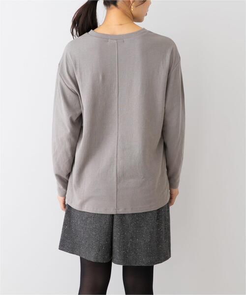 URBAN RESEARCH ROSSO WOMEN（アーバンリサーチ　ロッソ）の「F by ROSSO　ソフトウォームオーバーロンTEE（Tシャツ/カットソー・レディース・モカ/オフホワイト/ブラック・FREE）」の20枚目の写真