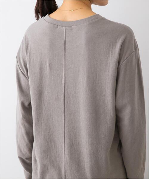 URBAN RESEARCH ROSSO WOMEN（アーバンリサーチ　ロッソ）の「F by ROSSO　ソフトウォームオーバーロンTEE（Tシャツ/カットソー・レディース・モカ/オフホワイト/ブラック・FREE）」の21枚目の写真