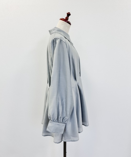 CLETTE(クレット)の「CLETTEオリジナルウエストタックシャツ(シャツ/ブラウス・レディース・グレー/チャコールグレー/ピンク・LL/3L/4L)」の20枚目の写真