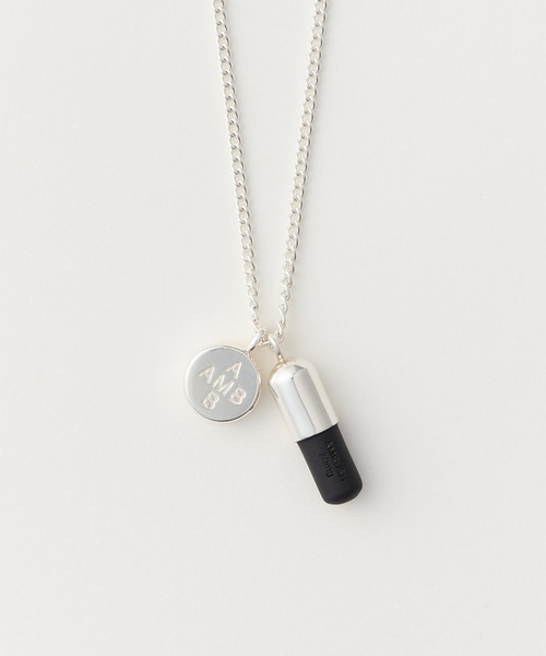 アクセサリー AMBUSH PILL CHARM NECKLACE AMBUSH Pill Charm Necklace Silver – MAISONDEFASHION.COM