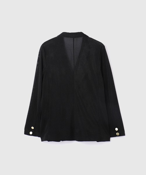 VICKY（ビッキー）の「シアーベロアダブルテーラージャケット（テーラードジャケット・レディース・チャコールグレー/ブラック・M）」の4枚目の写真
