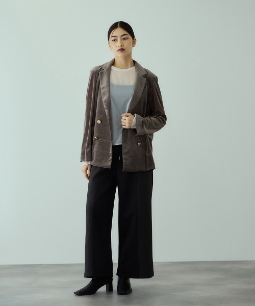 VICKY（ビッキー）の「シアーベロアダブルテーラージャケット（テーラードジャケット・レディース・チャコールグレー/ブラック・M）」の20枚目の写真