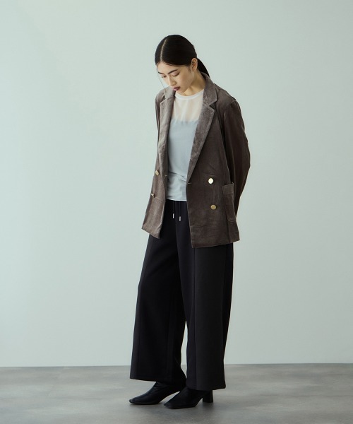 VICKY（ビッキー）の「シアーベロアダブルテーラージャケット（テーラードジャケット・レディース・チャコールグレー/ブラック・M）」の21枚目の写真