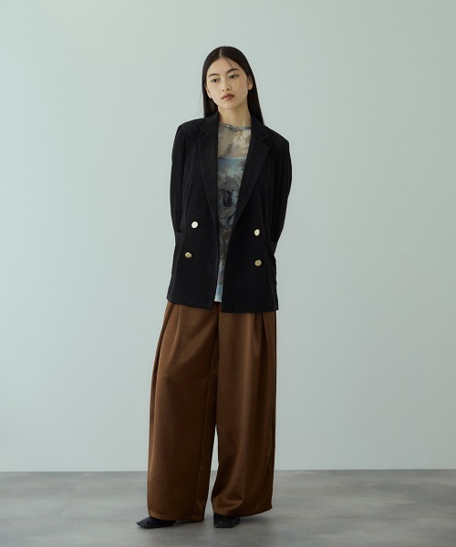 VICKY（ビッキー）の「シアーベロアダブルテーラージャケット（テーラードジャケット・レディース・チャコールグレー/ブラック・M）」の12枚目の写真