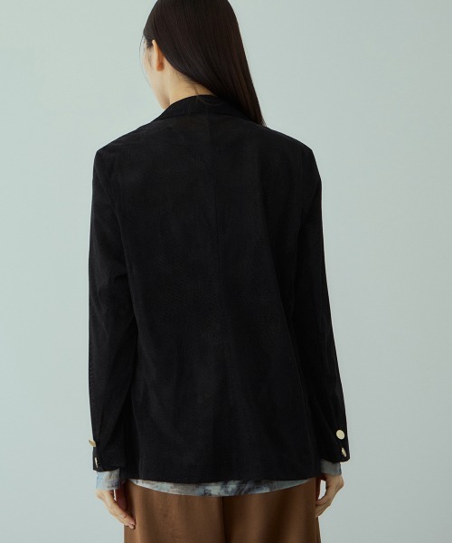 VICKY（ビッキー）の「シアーベロアダブルテーラージャケット（テーラードジャケット・レディース・チャコールグレー/ブラック・M）」の11枚目の写真