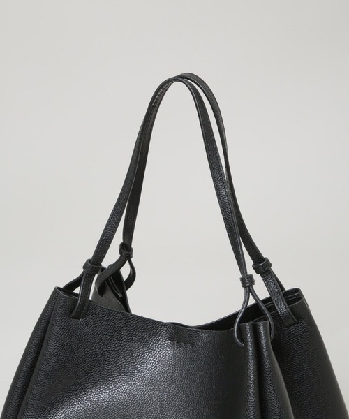 YAHKI(ヤーキ)の「YAHKI/SHRINK SOFT W FACE トートバッグ(トートバッグ・レディース・ブラック/グレー・FREE)」の3枚目の写真