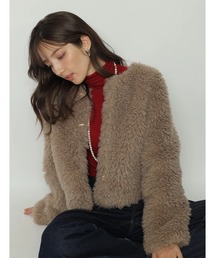 美品 アプワイザーリッシェ ミドルツイードジャケット Apuweiser-riche｜アプワイザーリッシェのその他アウター