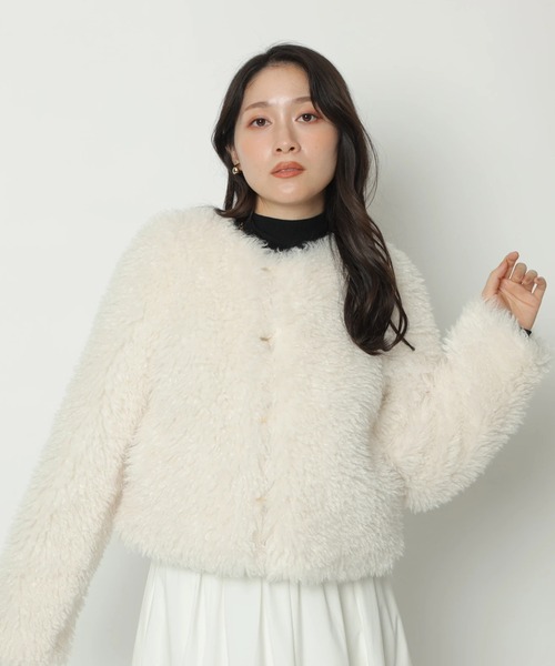 アプワイザーリッシェ　アウター　ブルゾン Apuweiser-riche（アプワイザーリッシェ）の「〈撥水〉ペプラム