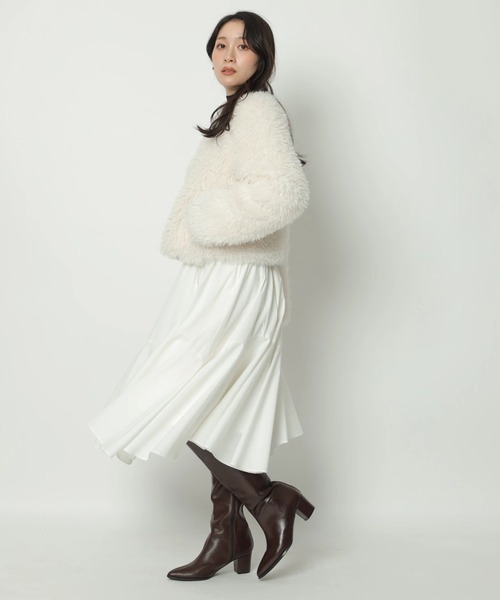 Apuweiser-riche（アプワイザーリッシェ）の「ファーブルゾン（その他アウター・レディース・ピンク/オフホワイト/モカ・1/2）」の18枚目の写真