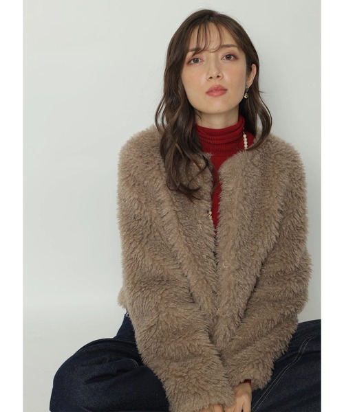 新品正規品　アプワイザーリッシェ　ファーブルゾンコート　限定ピンク 新品】 アプワイザーリッシェ ファーブルゾン ピンク 店舗限定色