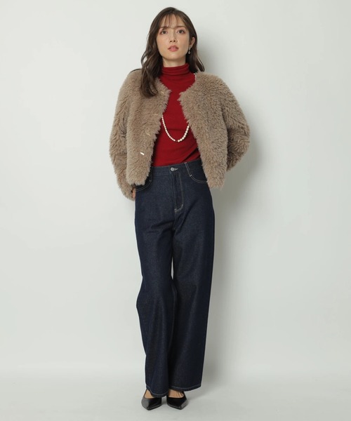 Apuweiser-riche（アプワイザーリッシェ）の「ファーブルゾン（その他アウター・レディース・ピンク/オフホワイト/モカ・1/2）」の14枚目の写真