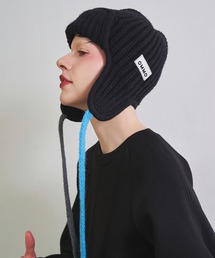 OMMO(オーエムエムオー)のEARFLAP KNIT CAP(ニットキャップ/ビーニー)