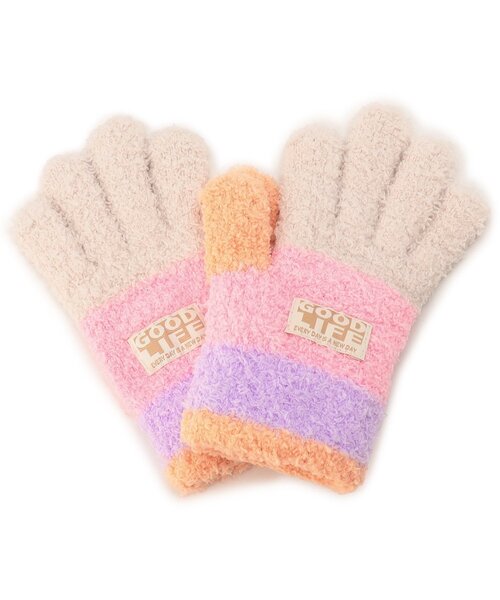 BREEZE（ブリーズ）の「【ジュニア対応】マシュマロニット手袋（手袋・キッズ・オフホワイト/ピンク/オレンジ/チャコール・120/140/95）」の3枚目の写真