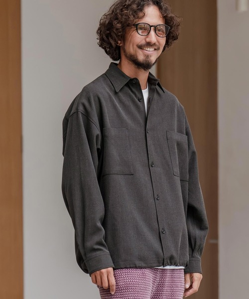 CAMBIO（カンビオ）の「ms6291-ルーズシルエット裾スピンドルTRシャツ（シャツ/ブラウス・メンズ・ネイビー/ホワイト/ブラック・M/L/XL）」の20枚目の写真