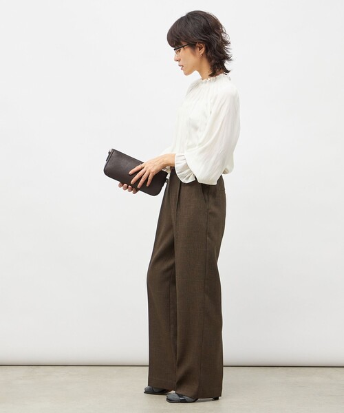 NOLLEY’S（ノーリーズ）の「ウォッシャブル2WAY割繊衿フリルブラウス（シャツ/ブラウス・レディース・オフホワイト/クリーム/サックスブルー/ネイビー・38）」の11枚目の写真