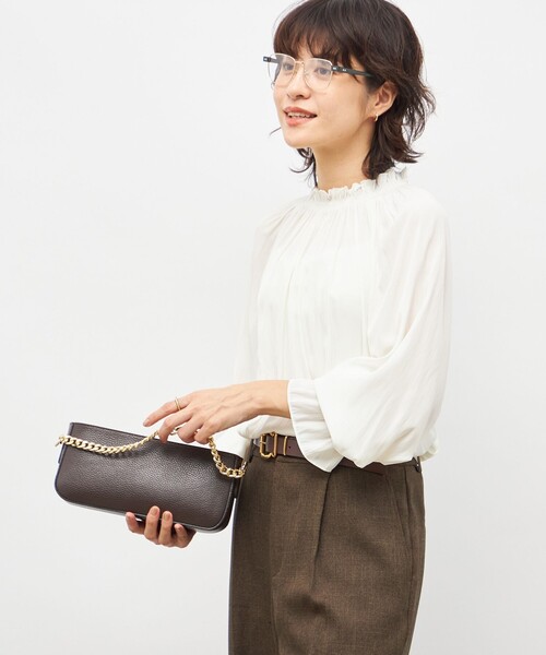 NOLLEY’S（ノーリーズ）の「ウォッシャブル2WAY割繊衿フリルブラウス（シャツ/ブラウス・レディース・オフホワイト/クリーム/サックスブルー/ネイビー・38）」の16枚目の写真