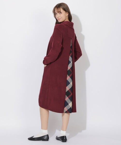 Meシリーズ】バックチェック切替タートルワンピース