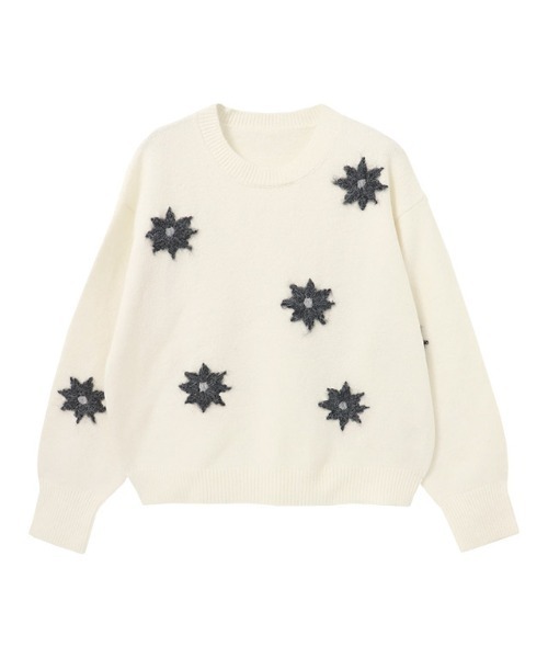 Pierrot(ピエロ)の「フラワー刺繍ニット(ニット/セーター・レディース・チャコール/アイボリー・M)」の18枚目の写真