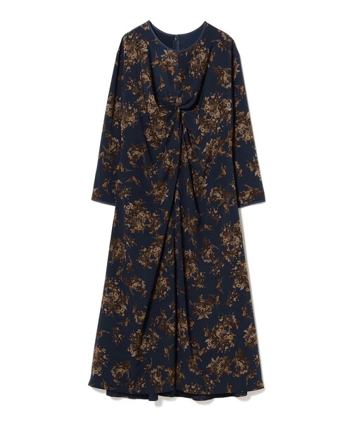 ブーケプリント ツイストワンピース（ワンピース）｜Demi-Luxe BEAMS