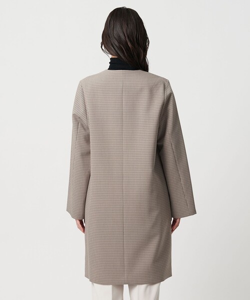 A DAY IN THE LIFE UNITED ARROWS(アデイインザライフユナイテッドアローズ)の「ダブルクロス キーネックコート <A DAY IN THE LIFE>(ノーカラーコート・レディース・ブラック/モカ/その他1・38/36)」の9枚目の写真