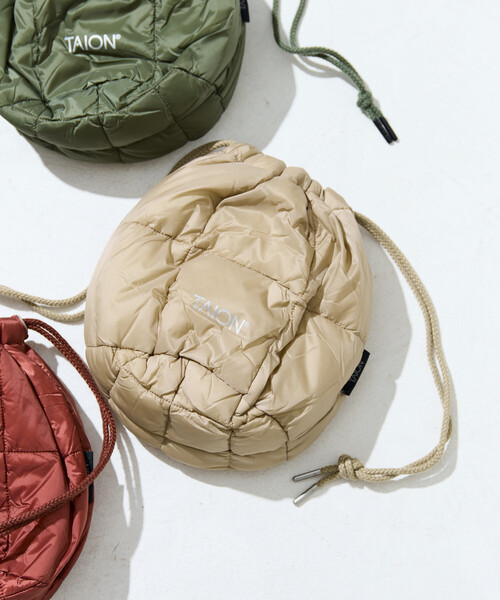 セール】限定展開 TAION/タイオン BASIC DRAW STRING DOWN BAG-S