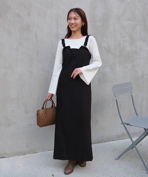ITAMI企画】フレアスリーブニット×2WAYキャミワンピース（ワンピース