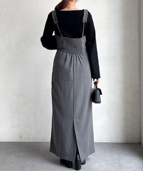 セール】【ITAMI企画】フレアスリーブニット×2WAYキャミワンピース